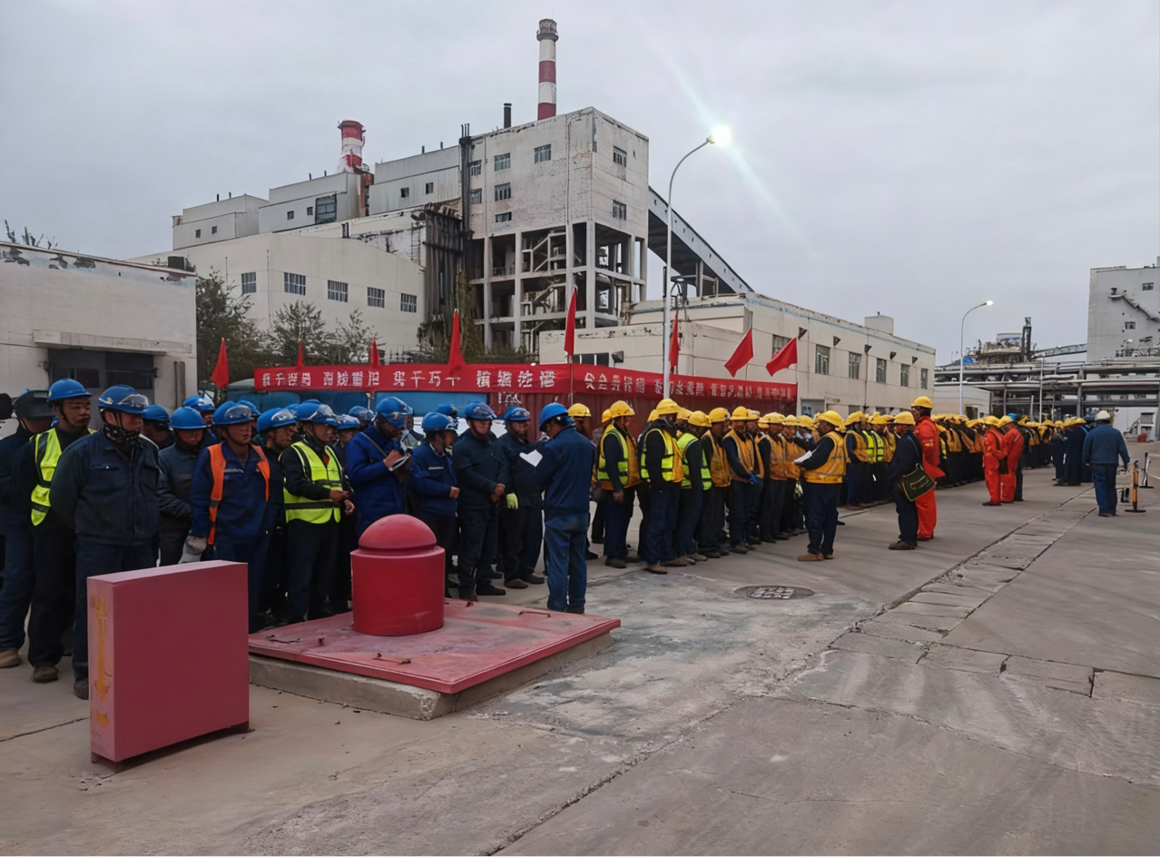 最大晨會！弘旭公司和寧大修項目部組織安全晨會(圖2)